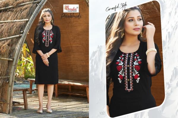 Smylee Pankhudi Rayon Designer Embroidery Kurti